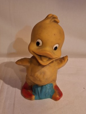 PASARE figurina din cauciuc Jucarie fabricata de Intrep. Aradeanca anii 1970 foto