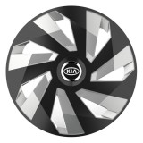 Cumpara ieftin Set 4 Capace Roti Autohelix MSA&reg;, potrivite jantelor de R16, pentru Kia, model vector black and silver