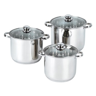 Set oale inox Grunberg, 6 piese, 22/24/26 cm, capace sticla foto