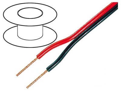 Cablu Difuzor 2x2mm&amp;sup2; OFC Negru-Roșu foto