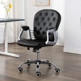 vidaXL Scaun de birou rotativ, negru, piele ecologică 289363