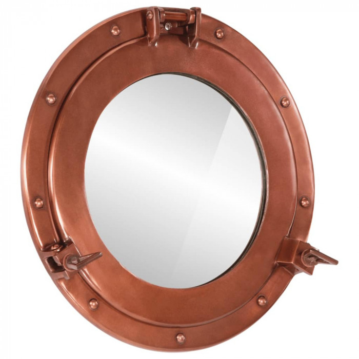 vidaXL Oglindă hublou de perete &Oslash;38cm&nbsp;aluminiu și sticlă 357857