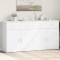 vidaXL Dulapuri, alb, 2 buc., 79x38x80 cm, lemn prelucrat 3276616