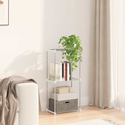 vidaXL Raft de depozitare cu raft alb 43 x 27 x 90 cm Aluminiu foto