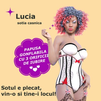 Papusi femeie - Crushious Lucia Sotia Casnica Papusa Gonflabila foto