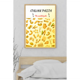 PosterTablou - Italian Pasta - Bucatarie si Restaurant, A4, Rama Neagra