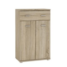 Comoda, 2 usi, 1 sertar, pal stejar sonoma, Mario,60,2x95,9x30,6 cm