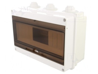 Carcasă pentru aparatură modulară IP55, albă, 12 module foto