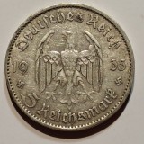Germania Nazista 5 reichsmark 1935 A argint