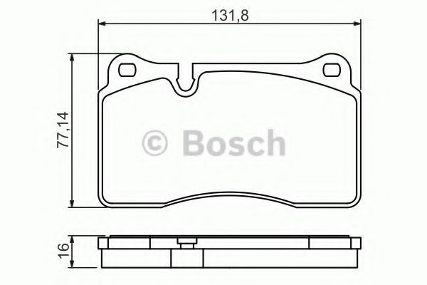 Set placute frana,frana disc VW TOUAREG (7LA, 7L6, 7L7) (2002 - 2010) BOSCH 0 986 494 207
