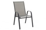 Scaun de gradina Calan, Pakoworld, 55x75x95 cm, textilena/metal, gri