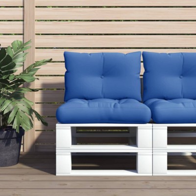 vidaXL Perne de paleți, 2 buc., albastru regal, material textil foto