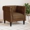 vidaXL Scaun canapea Chesterfield cu pernă Maro 78.5 x 74.5 x 74.5 cm 42013006