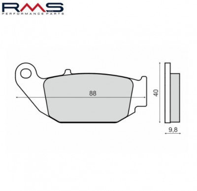 Set placute frana sinterizate Benelli BN 125 (18-23) - Lencino 125 (22-23) - Honda CBR 125-250 (11-16) - MSX 125 (13-16) (RMS) foto