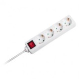 PRELUNGITOR 4 CAI CU INTRERUPATOR 1.5M( 3G1.5MM2) ALB, V-TAC