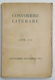 CONVORBIRI LITERARE , NR. 9 - 12 , SEPTEMBRIE - DECEMBRIE , 1935