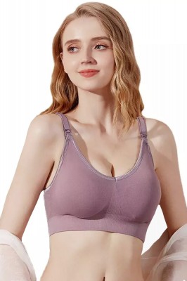 Sutien Alăptat fără Cusături și fără &amp;Icirc;ntărituri - Violet - Violet, M-L foto