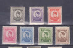 Romania 1943 -44 Mihai I, timbre fiscale postale serie 7v mnh foto