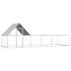 VidaXL Coteț pentru păsări, 6 x 2 x 2 m, oțel galvanizat 144557