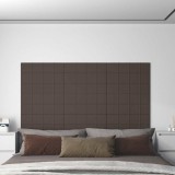 Cumpara ieftin Panouri de perete, 12 buc., taupe, 60x15 cm, textil, 1,08 m&sup2;