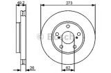 Disc frana TOYOTA COROLLA Limuzina (E15) (2006 - 2016) BOSCH 0 986 479 425