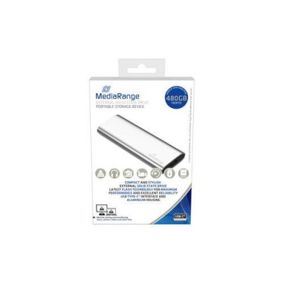 MediaRange External SSD USB Type-C , 480GB, silver foto