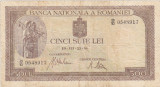 ROMANIA 500 LEI IULIE 1941 FILIGRAN BNR VERTICAL F