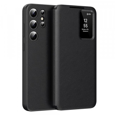 Husa pentru Samsung Galaxy S24 Ultra S928, Techsuit, SmartView, Neagra foto