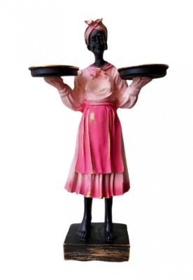 Statueta decorativa, Africa, Roz, 30 cm, DVCM16R foto
