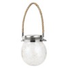 Lampa solara decorativa pentru exterior flippy, ip65, 20 led-uri, 600mah, 14 x 12 cm, cu agatatoare, model borcan rotund, multicolor