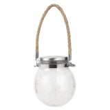 Lampa solara decorativa pentru exterior flippy, ip65, 20 led-uri, 600mah, 14 x 12 cm, cu agatatoare, model borcan rotund, multicolor