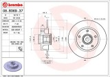 BREMBO 08.B369.37 PRIME LINE - With Bearing Kit Disc frana