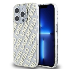 Husa pentru iPhone 15 Pro - Karl Lagerfeld IML Luxury (KLHCP15LHKDPNSK) - Mono KL Pattern&amp;Cord