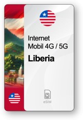 eSIM Internet Liberia, valabil 30 zile, trafic 3 GB, Standard foto
