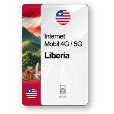 eSIM Internet Liberia, valabil 7 zile, trafic 1 GB, Standard