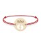 My Kid - Bratara personalizata snur si banut cu talpite din Aur 14 karate - 0,30 grame,10 mm