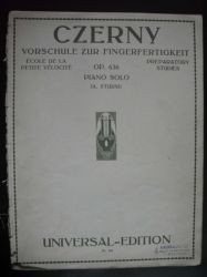 PARTITURA Carl Czerny-Vorschule zur fingerfertigkeit piano solo foto