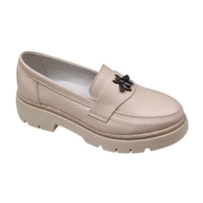 Pantofi dama casual din piele naturala - Model Sweet Cream Bee foto