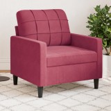 vidaXL Canapea de o persoană, roșu vin, 60 cm, catifea