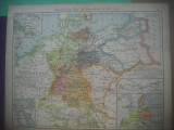 HOPCT DOCUMENT-HARTA VECHE NR 46 PERIOADA NAPOLEON1812-D=320/250 MM LEIPZIG 1918, Europa, Documente