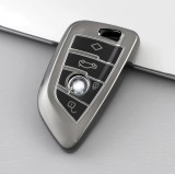 Husa Cheie Smartkey BMW 3/4 Butoane, Seria G, Tpu, Gri Inchis