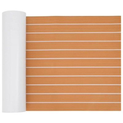 vidaXL Pardoseală pentru bărci maro și alb 240 x 60 cm Spumă EVA 42008469 foto