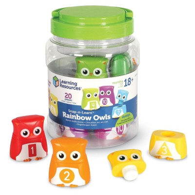 Bufnite educative cu cifre si forme, 20 piese, Learning Resources foto