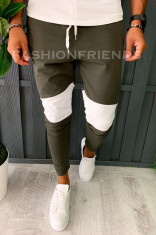 Pantaloni de trening pentru barbati - slim fit -kaki- A5962 foto