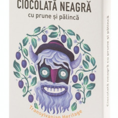 Ciocolata 70% cacao neagra cu prune si palinca, 80g, Razvan Idicel