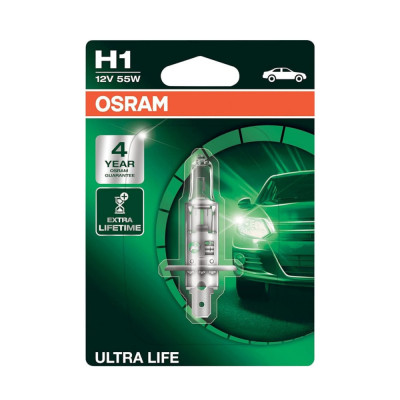 Bec 12V H1 55 W, Osram, Ultra Life Blister, 1 Buc foto