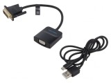 Convertor PVC Negru 0,15m &Oslash;5mm