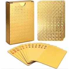 Carti de joc premium, rezistente si durabile la apa, suflate cu aur de 24k, poker, petreceri, ocazii speciale