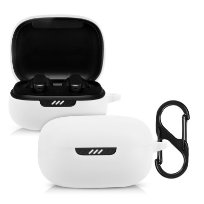 Husa pentru casti JBL Live Pro Plus, Kwmobile, Alb, Silicon, 54206.02 foto