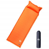 VidaXL Saltea de camping auto-gonflabilă cu pernă integrată portocaliu